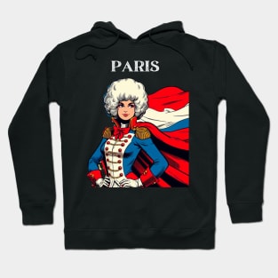 Paris France Female Comic Book Superhero Hoodie